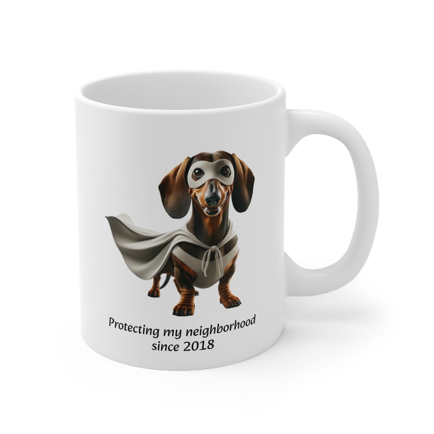 Super Pup Coffee Crusader Mug - Coffee Break Mug - Ceramic Coffee Cup, 0.33L (11oz)