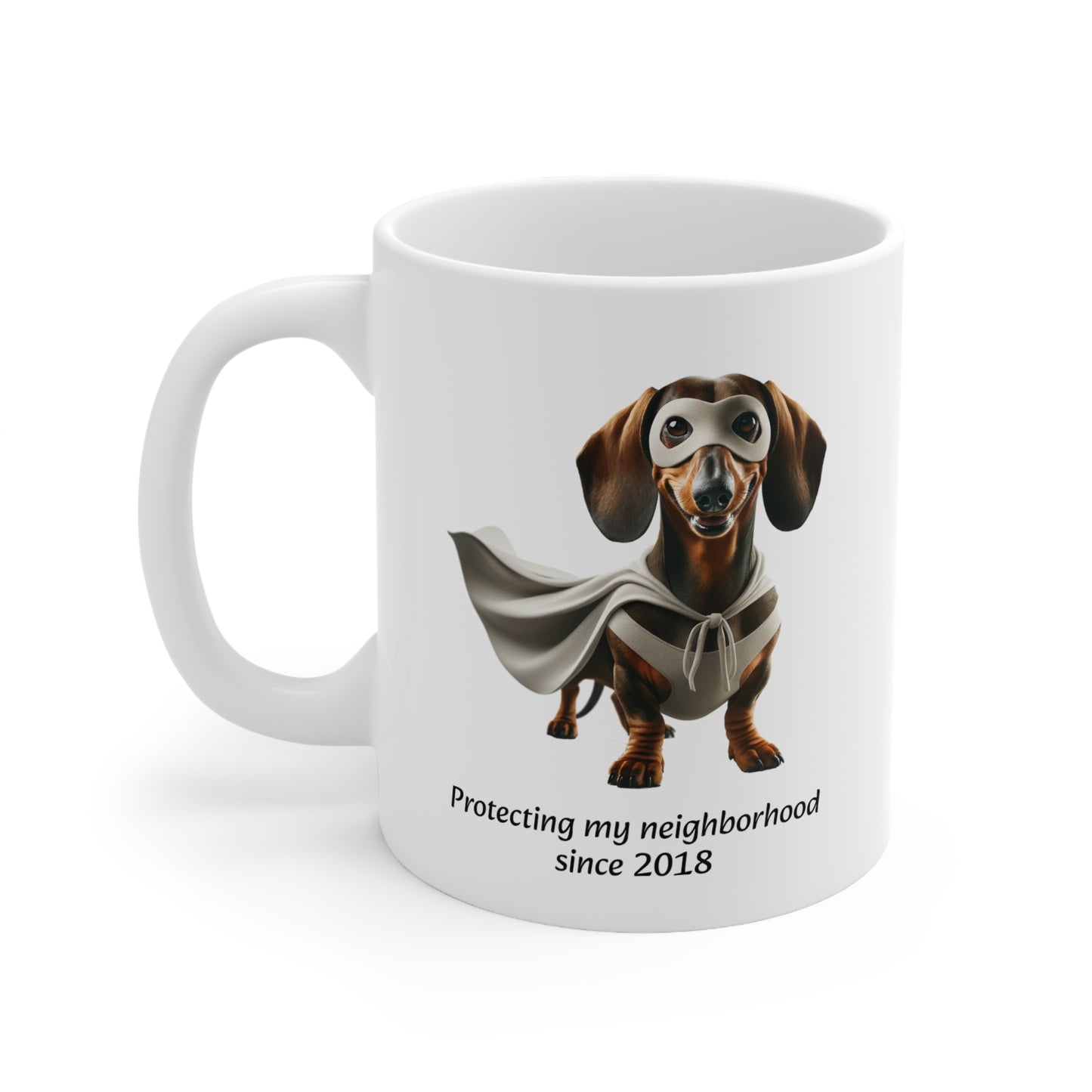 Super Pup Coffee Crusader Mug - Coffee Break Mug - Ceramic Coffee Cup, 0.33L (11oz)